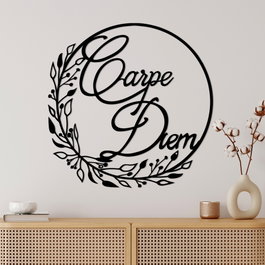 Wallity Carpe Diem 1 Escultura de pared de metal Negra